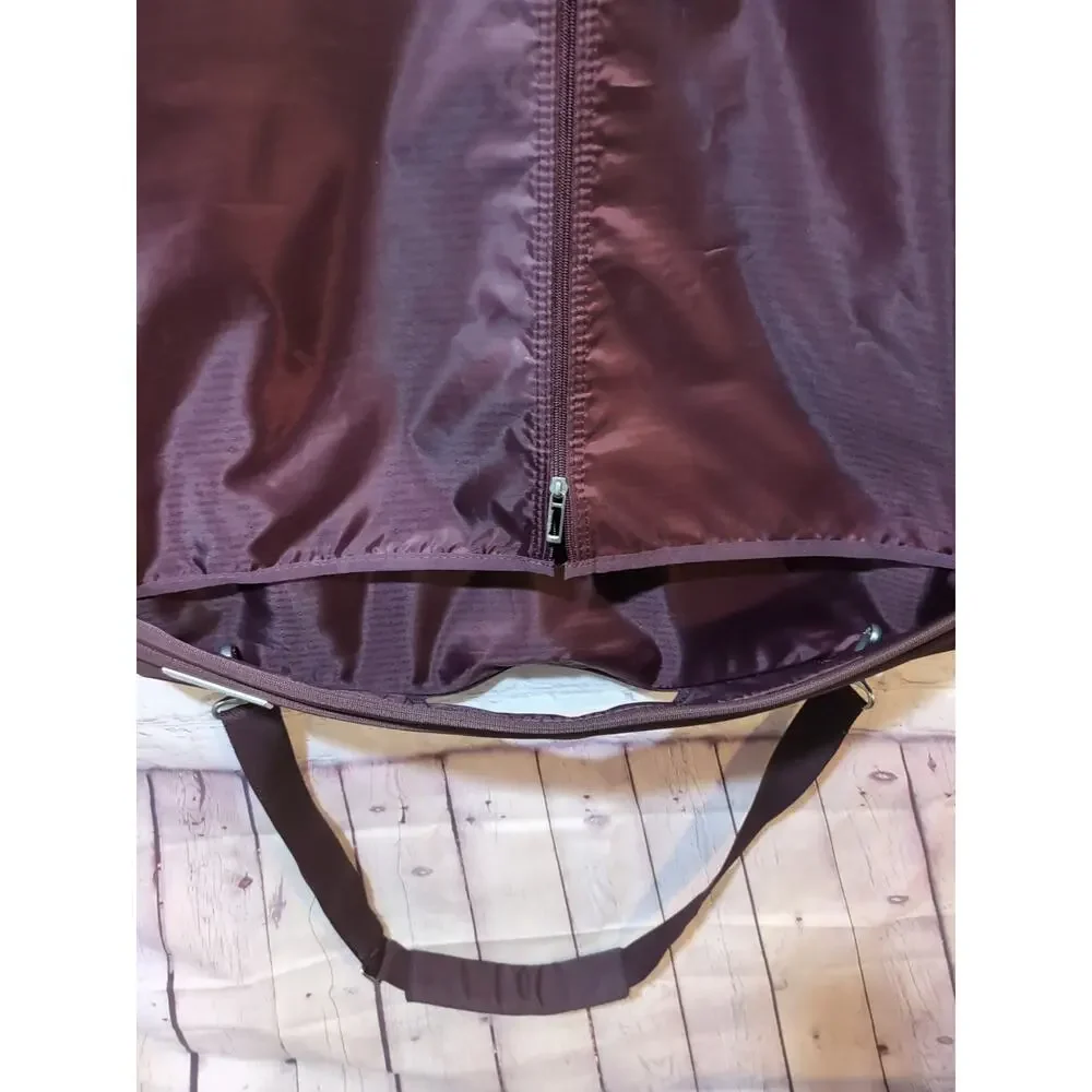 Samsonite Bi-Fold Garment Bag Burgundy Plum Purple Travel Suit Weekend Cover 24